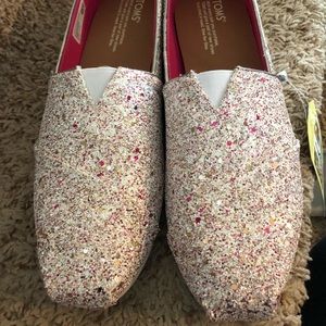 Toms CandyCane glitter size 10 never worn
